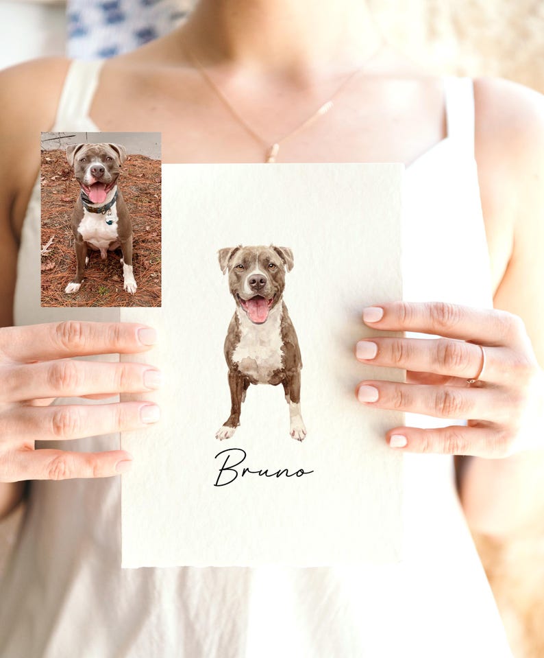 Custom Pet Portrait From Photo, Custom Pet Portrait Gift, Dog Portrait, Custom Pet Memorial Art, Custom Pet Portrait Painting, Dog Portrait Bild 7