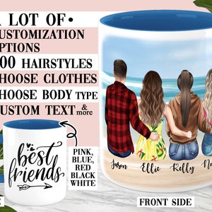Personalized GROUP Best Friends Mug Custom Best Friends Mug Personalized Best Friends Mug Best Friend Gift Custom Best Friends Mug Group