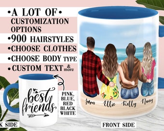 Personalized GROUP Best Friends Mug Custom Best Friends Mug Personalized Best Friends Mug Best Friend Gift Custom Best Friends Mug Group