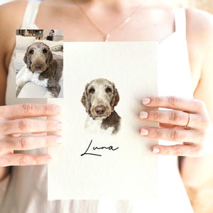 Custom Pet Portrait From Photo, Custom Pet Portrait Gift, Dog Portrait, Custom Pet Memorial Art, Custom Pet Portrait Painting, Dog Portrait Bild 3