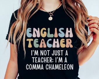 Funny English Teacher Shirt, English Teacher Gift, English Literary Teacher Shirt, Punctuation Shirt, Funny Language Arts shirt, Comma shirt