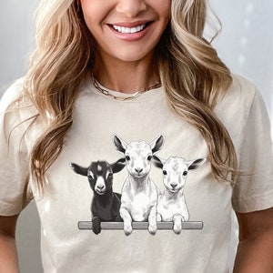 Cute Goats Shirt, Funny Goat Kid Shirt, Goats Tshirt, Farm Animal Shirt, Farmer Girl Shirt, Farmer Sibling Outfit, Goat Shirt for Men Women