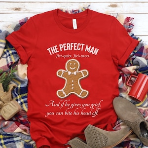 Funny Gingerbread Man T-Shirt, Holiday T-Shirt, Christmas Family Shirt, Christmas T-Shirt for Women, Christmas party T-Shirt