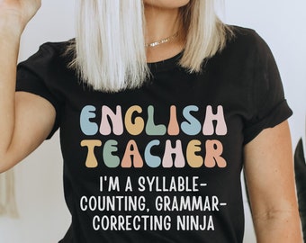 Funny English Teacher Shirt, English Teacher Gift, English Literary Teacher Shirt, Funny Language Arts shirt, Comma shirt, Punctuation Shirt