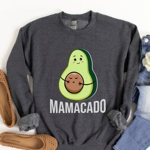 Mamacado Sweatshirt, Pregnancy Reveal Shirt, Baby Reveal Shirt, Thanksgiving Maternity Shirt, Mama Sweatshirt, New Mom Gift, Due Date Shirt