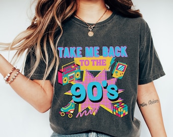 Llévame de vuelta a la camisa de los 90, camisa de 1990, camisa retro, ropa de fiesta de los 90 Camisa de los 90 Desearía poder volver, Retro Old Funny Day Shirts