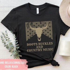 Country Music Shirt, Country Concert Shirt, Country Girl Shirt, Vintage country shirt, Bull Skull Shirt, Comfort Colors T-shirt