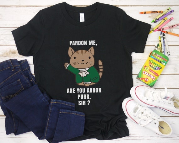 Pardon Me Are You Aaron Purr Sir Funny Cat Hamilton T Shirt Pardon Me Are You Aaron Purr Sir Funny Cat Hamilton T Shirt