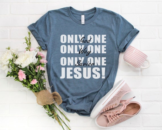 One Way Jesus Slogan Women T Shirt One Way Jesus Slogan Women T Shirt