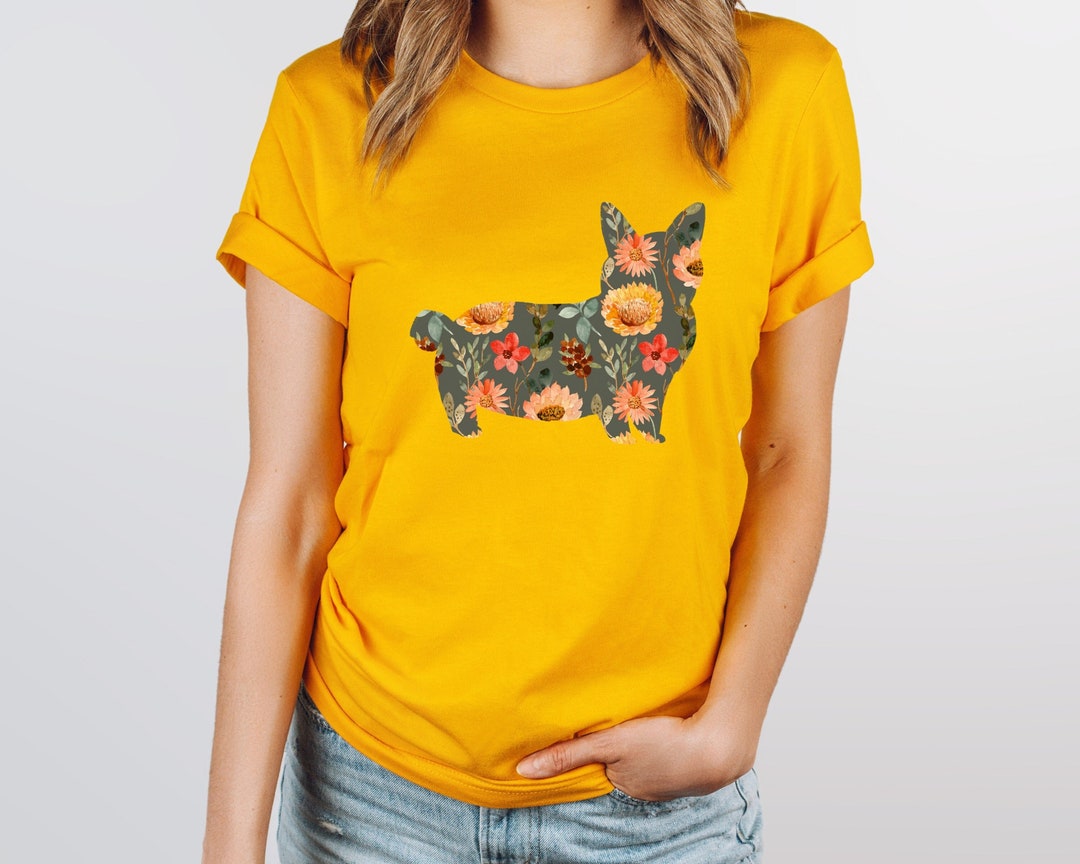 Floral Shirt Shirt Funny Gift for Lover Dog Etsy