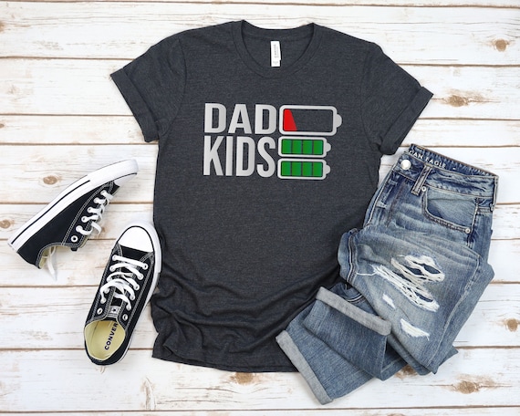 Funny Dad Low Battery Shirt Dad Shirt 