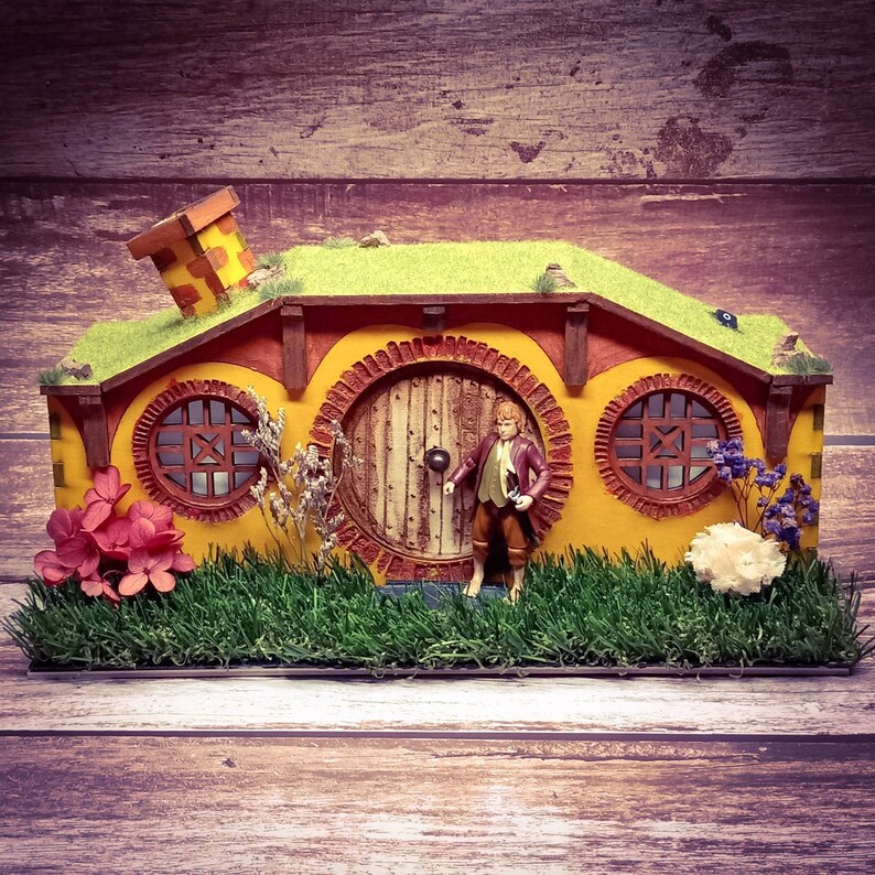 Hobbit Haus Bausatz zum Dekorieren mit LED Beleuchtung Etsy