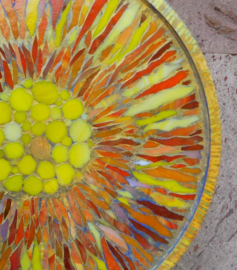 Home Decor Mosaic Wall Art Mosaic Glass Art Mosaic Summer Sun Etsy