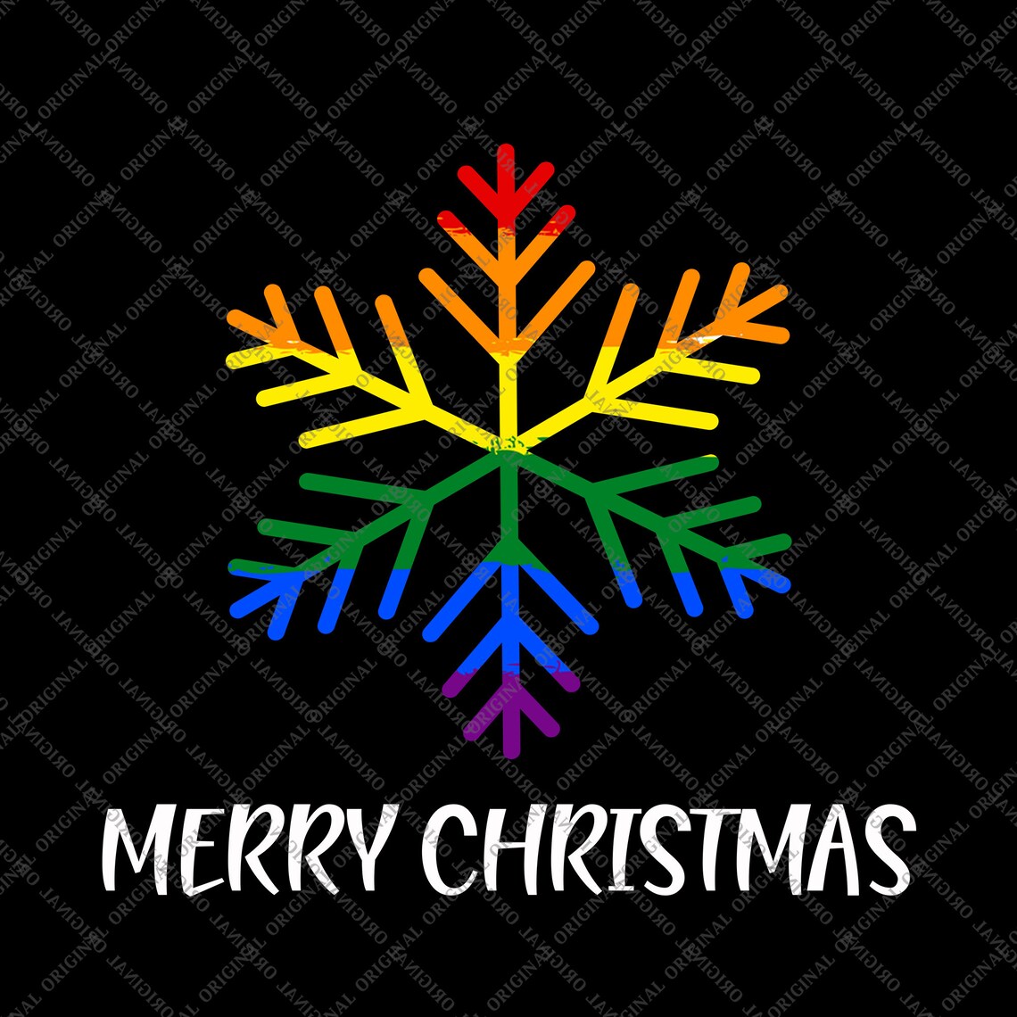 Merry Christmas LGBT PNG Christmas Gay Lesbian Snow Png Lgbt Etsy