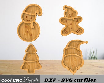 Christmas Tray CNC Files: Woodworking Project, 4 Designs (Digital Download)