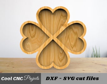Hearts Coffee Serving Plate CNC Files for Wood (Digital Download)