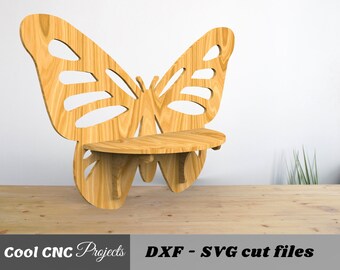 Butterfly Wall Shelf CNC Files For Wood CNC File CNC Router File (dwg cdr dxf svg eps pdf ai)