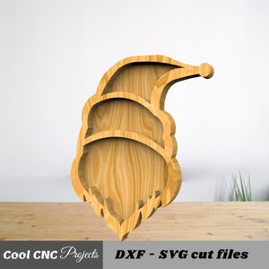 Santa Serving Plate For Christmas CNC Files For Wood CNC File CNC Router File dxf svg eps dwg cdr ai pdf