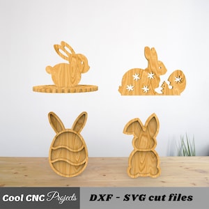 Pack de Pâques 2 fichiers CNC pour bois fichier CNC fichier de routeur CNC (dwg cdr dxf svg eps pdf ai)