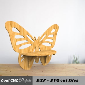 Butterfly Wall Shelf CNC-bestanden voor hout CNC-bestand CNC Router File (dwg cdr dxf svg eps pdf ai)