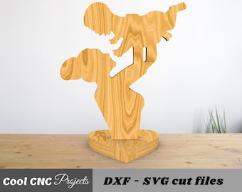 Mother Holding Baby CNC File for Wood (Digital Download)