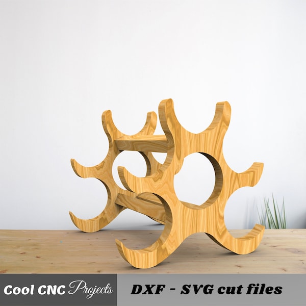 Wine Rack 2 CNC Files For Wood CNC File CNC Router File (dwg cdr dxf svg eps pdf ai)