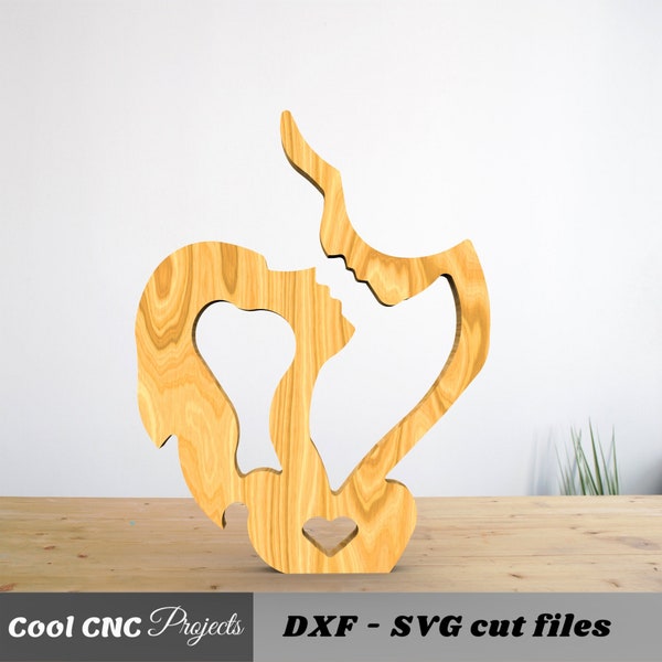 Sweethearts Romantic Gift For Valentine's Day CNC Files For Wood CNC File CNC Router File (dwg cdr dxf svg eps pdf ai)