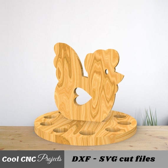 Chicken Easter Egg Basket CNC Files (svg, dxf, pdf, etc.)