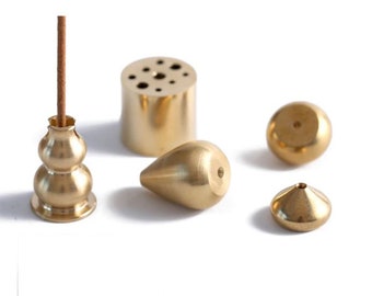 Mini Brass Incense Burner Clip Indoor Mini Alloys Nine Holes Incense stick Seat Decoration Metal  Holder Base Plug  Burners coil Line tower