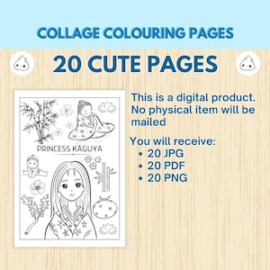 20 pagine da colorare anime nostalgiche: arte fantasy giapponese kawaii (stampabile) immagine 2