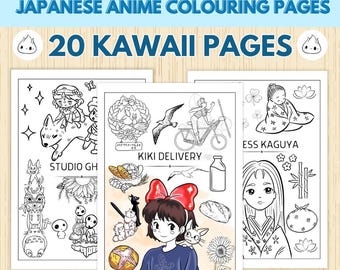20 nostalgische anime-kleurplaten: Japanse fantasy-kawaiikunst (afdrukbaar)