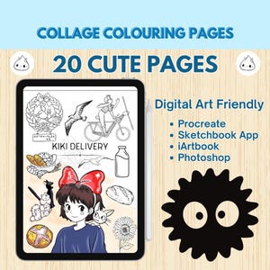 20 pagine da colorare anime nostalgiche: arte fantasy giapponese kawaii (stampabile) immagine 3