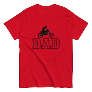 Camiseta universitaria para papá: camiseta con letras mayúsculas para el Día del Padre / Camiseta deportiva unisex para papá / Regalo para papás deportistas o aficionados al motocross
