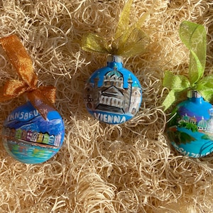 Austrian Glass Disc Ornaments