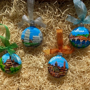 Italian Glass Disc Ornaments