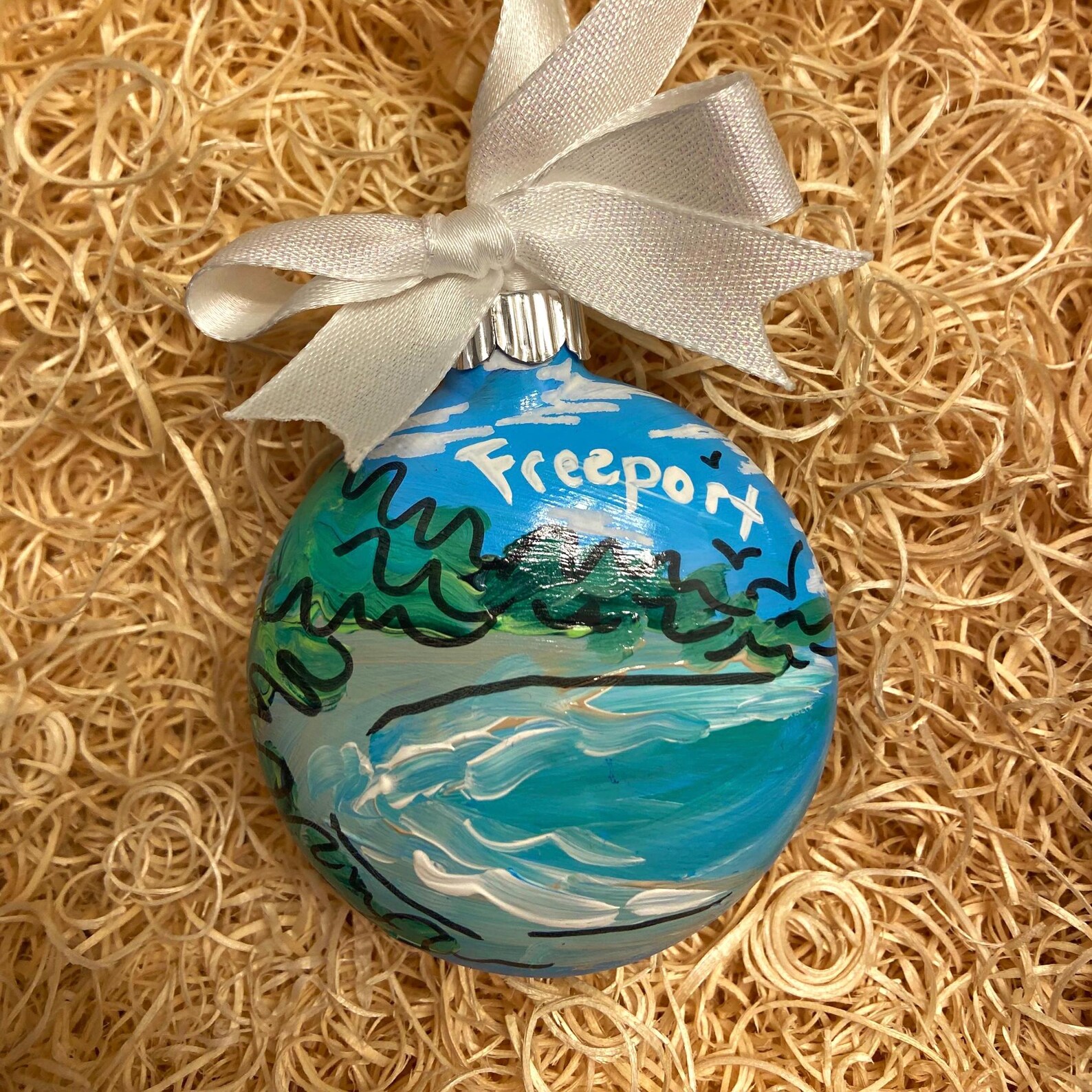 Bahamas Glass Disc Ornaments - Freeport
