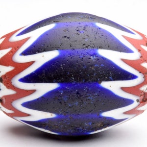 Antique/Vintage Venetian trade bead --- 28.5x37mm  large 6 layer chevron *African Trade Beads*