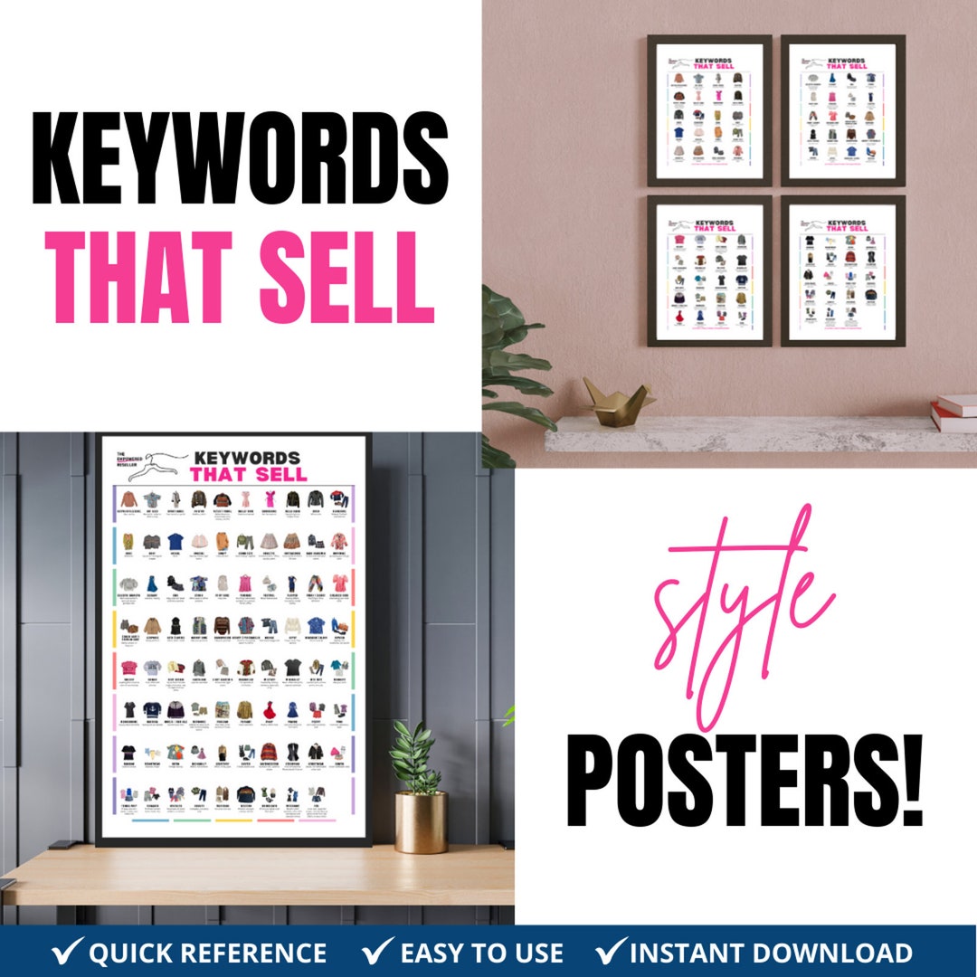 Reseller's Keywords That Sell Poster Fashion Clothing Styles Selling on