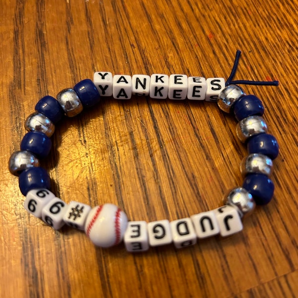 Yankees Aaron Judge #99 Beaded Friendship Bracelet