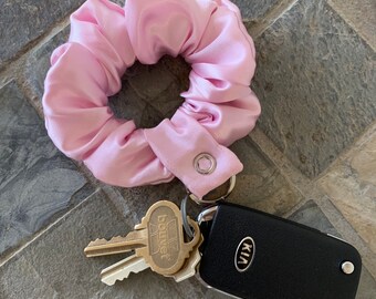 satin scrunchie keychain