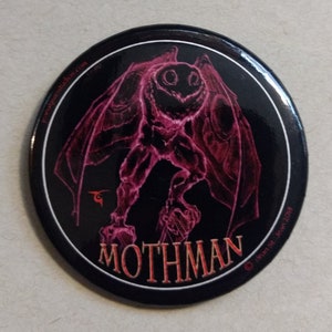 Mothman  pin back Button