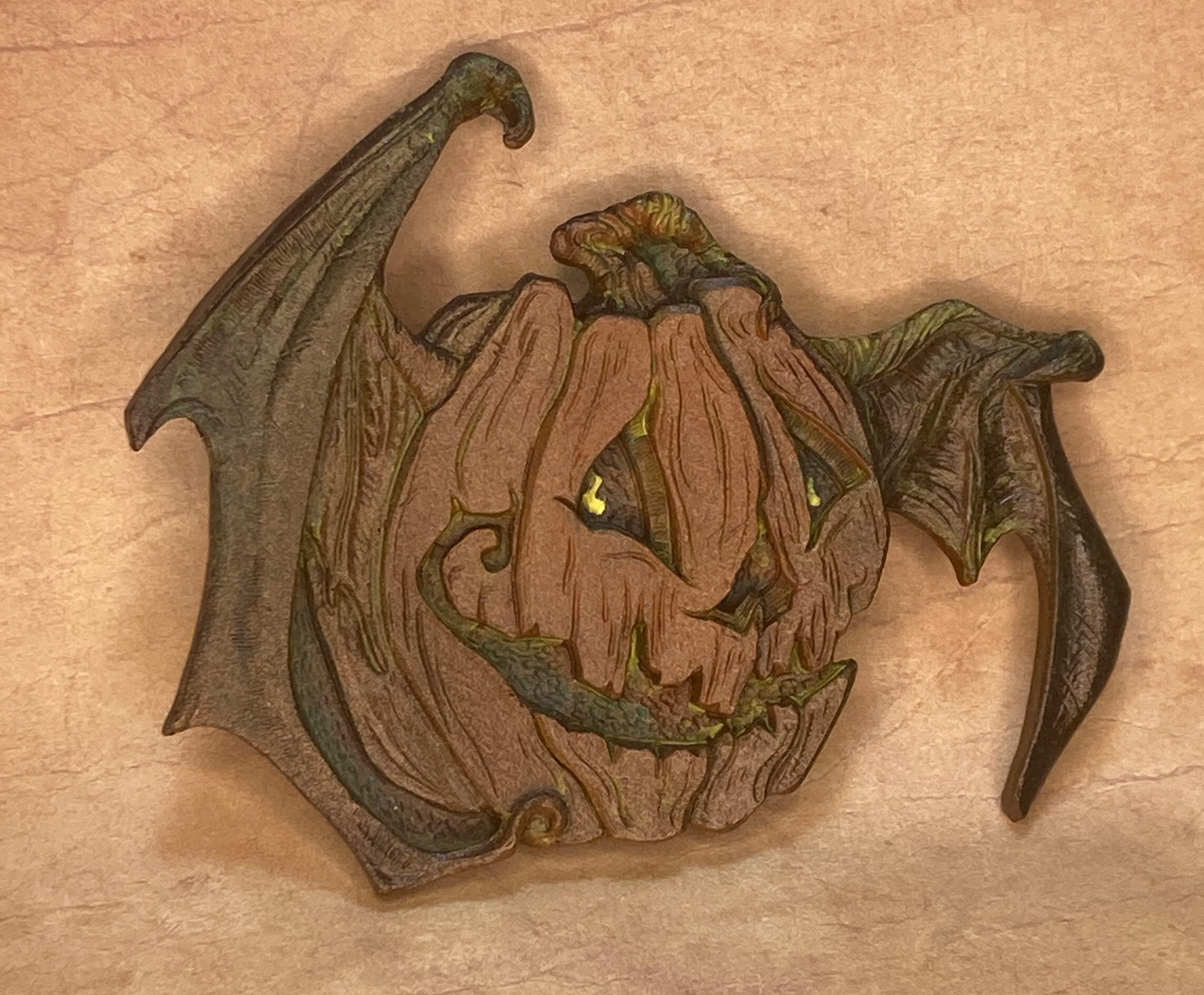 Winged Jack O' Lantern Magnet - Etsy