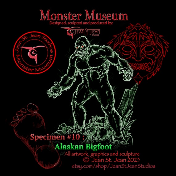 【希少】MONSTER UNKNOWN ビッグフット モンスター博物館展示品 #10: アラスカのビッグフット - Etsy 日本