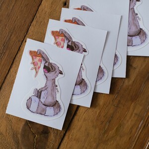 Original Art Pizza Racoon Sticker -Animal collection- -*par Bluebell Pixies*-