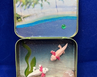 Mini diorama „Aksolotle”