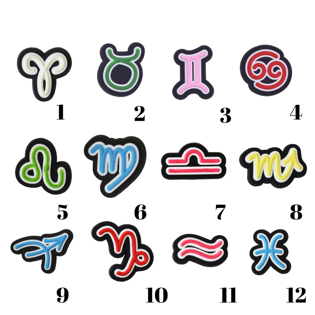 Zodiac Sign Croc Jibbitz Etsy