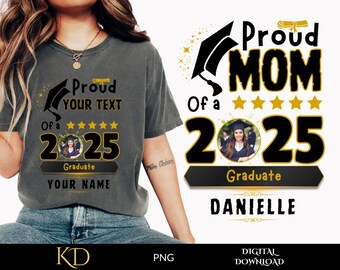 Proud Graduate 2026 PNG, Senior Mom Gift, Custom Graduation Design (Digital Download)