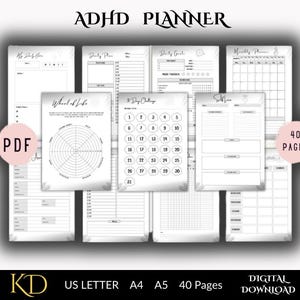 Printable ADHD Life Planner for Adult, planner for adhd, adhd planner printable, daily planner adhd, adhd printable, digital planner adhd