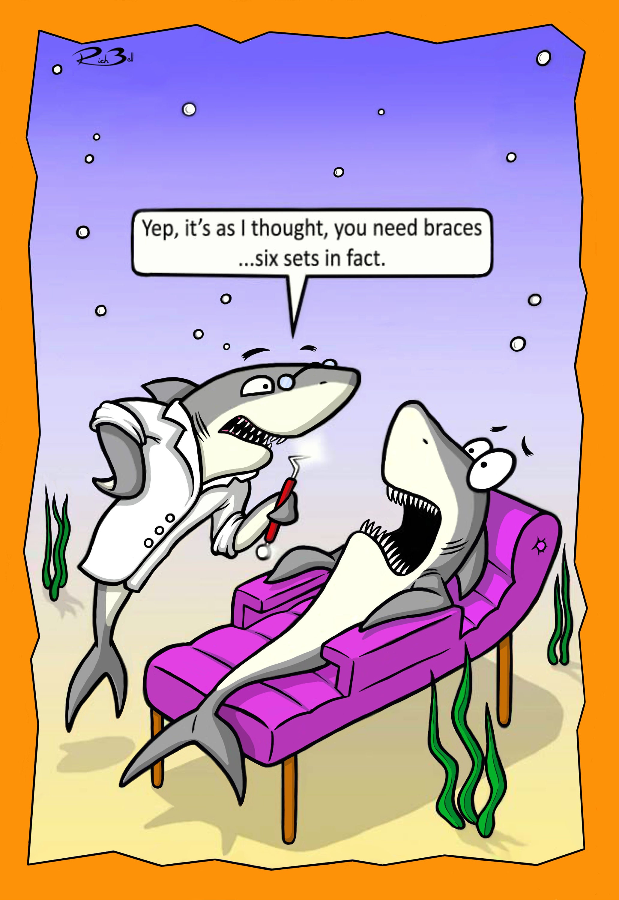 Shark Dentist Card / Funny Cards / Birthday Card / Animal - Etsy