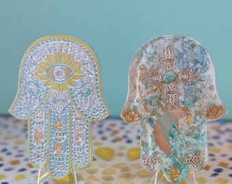 Hamsa Resin Art - Double sided